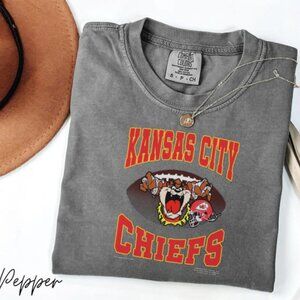 1992 Tasmanian Devils Kansas City Chiefs shirt Pepper color